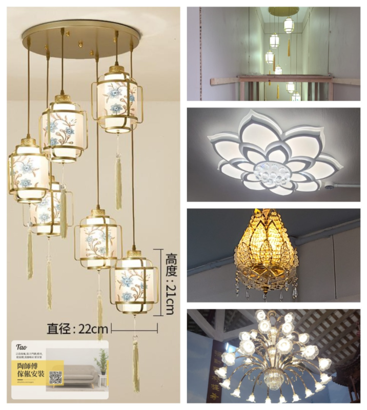 新中式樓梯長吊燈仿古複式樓別墅旋轉樓梯間吊燈餐廳中國風燈具